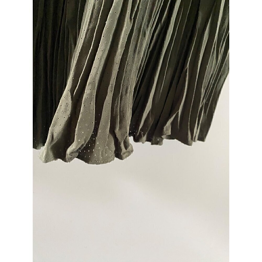 Allsaints Laze Dress Small 2 Piece Sweater Midi Slip Dress Utility Green Lined - Picture 5 of 15